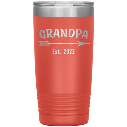 Grandpa EST 2022 Arrow Tumbler