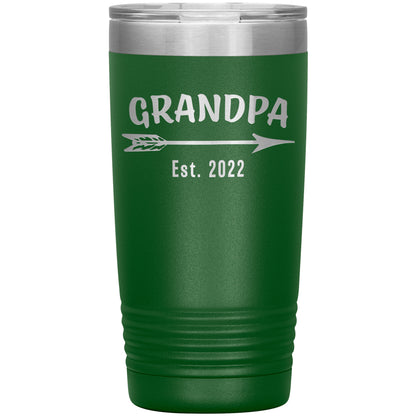 Grandpa EST 2022 Arrow Tumbler