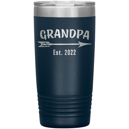 Grandpa EST 2022 Arrow Tumbler