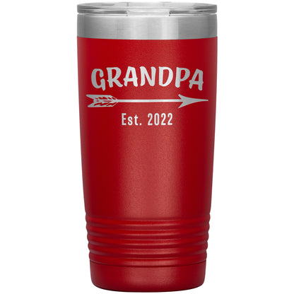 Grandpa EST 2022 Arrow Tumbler