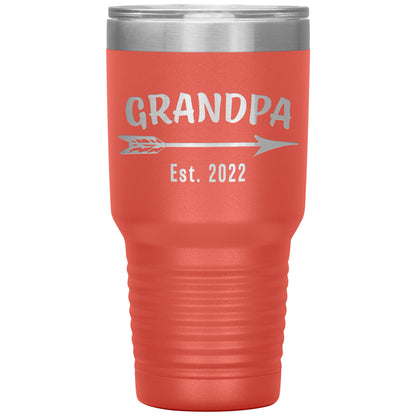 Grandpa EST 2022 Arrow Tumbler