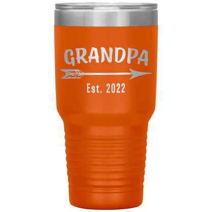 Grandpa EST 2022 Arrow Tumbler