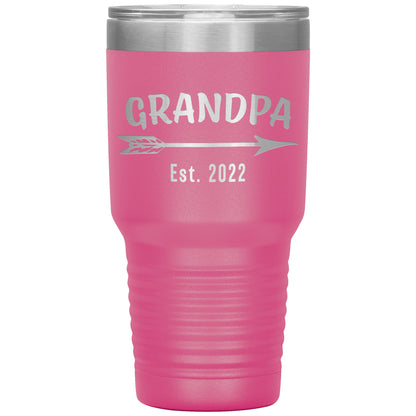 Grandpa EST 2022 Arrow Tumbler