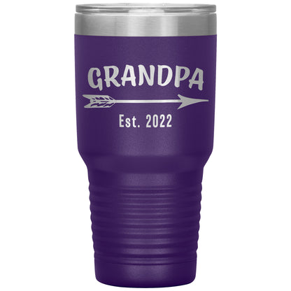 Grandpa EST 2022 Arrow Tumbler