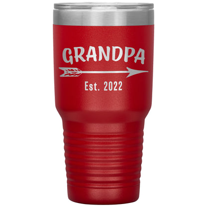 Grandpa EST 2022 Arrow Tumbler