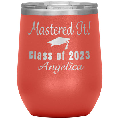 Mastered It Class of 2023 Tumbler, Masters Degree, MBA Graduation Gift for Her