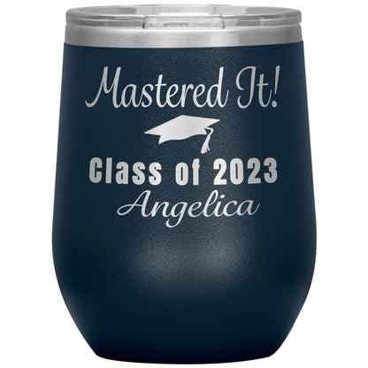 Mastered It Class of 2023 Tumbler, Masters Degree, MBA Graduation Gift for Her