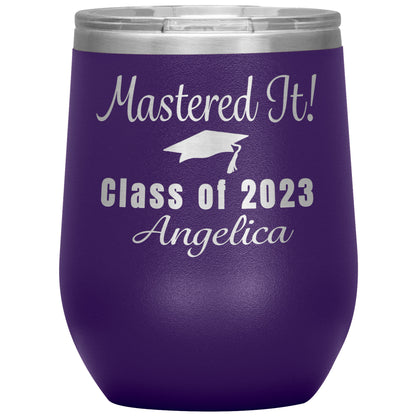 Mastered It Class of 2023 Tumbler, Masters Degree, MBA Graduation Gift for Her