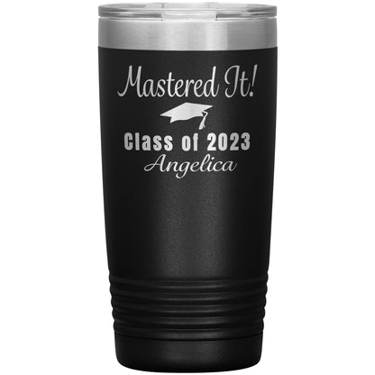 Mastered It Class of 2023 Tumbler, Masters Degree, MBA Graduation Gift for Her