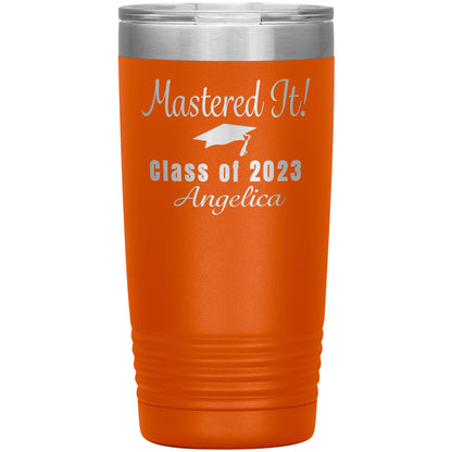 Mastered It Class of 2023 Tumbler, Masters Degree, MBA Graduation Gift for Her