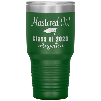 Mastered It Class of 2023 Tumbler, Masters Degree, MBA Graduation Gift for Her