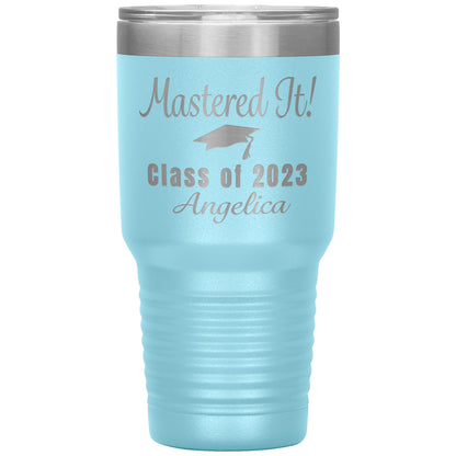 Mastered It Class of 2023 Tumbler, Masters Degree, MBA Graduation Gift for Her