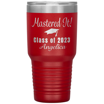 Mastered It Class of 2023 Tumbler, Masters Degree, MBA Graduation Gift for Her