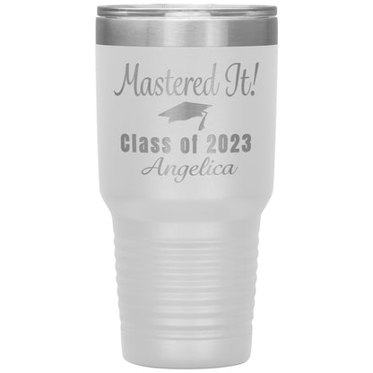 Mastered It Class of 2023 Tumbler, Masters Degree, MBA Graduation Gift for Her