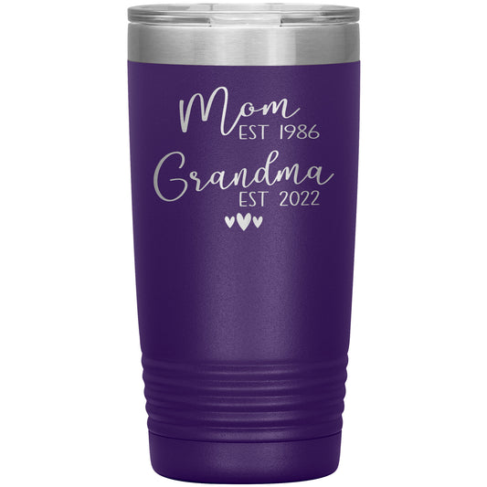 Mom to Grandma Est 2022 Tumbler