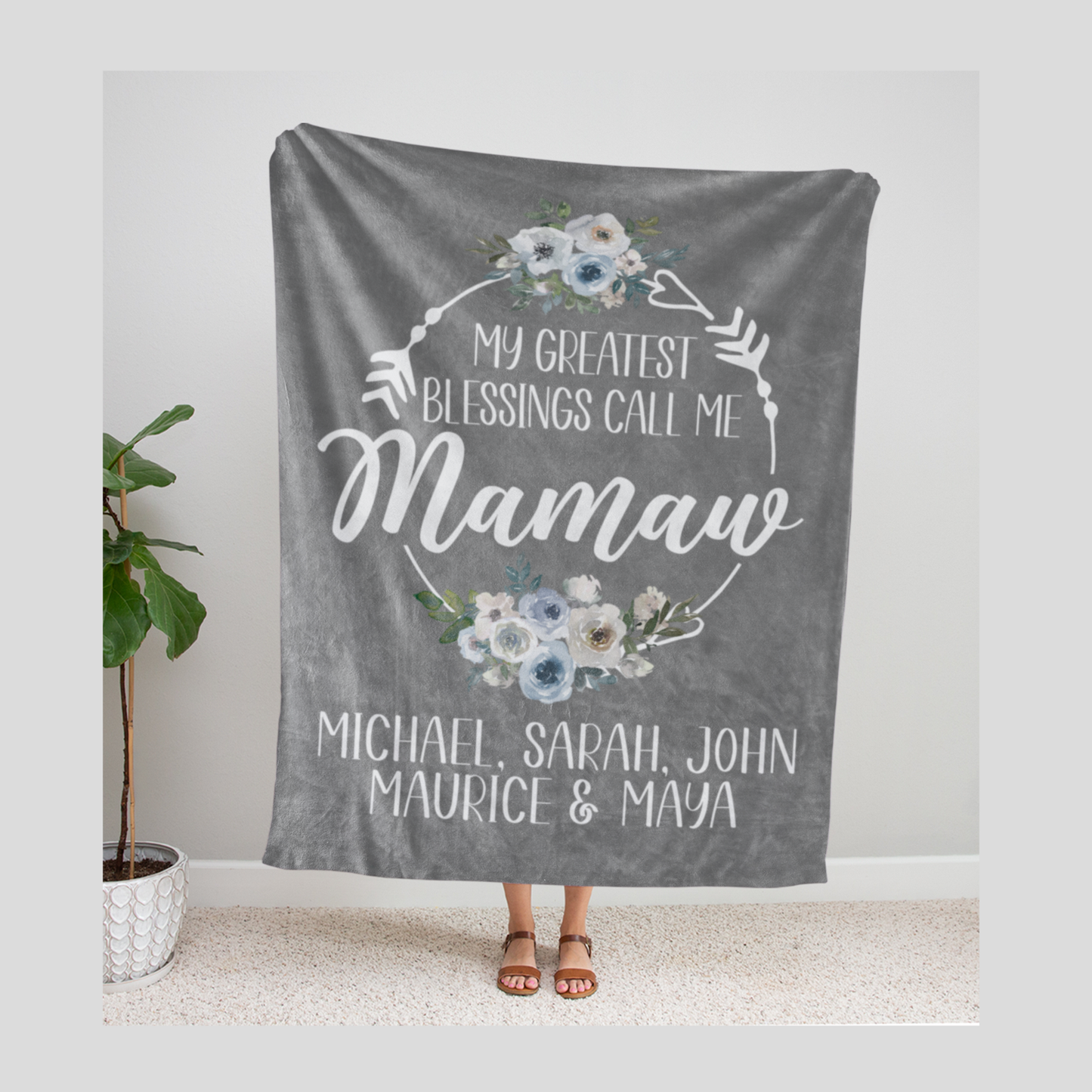 My Greatest Blessings Call Me Mamaw Blanket