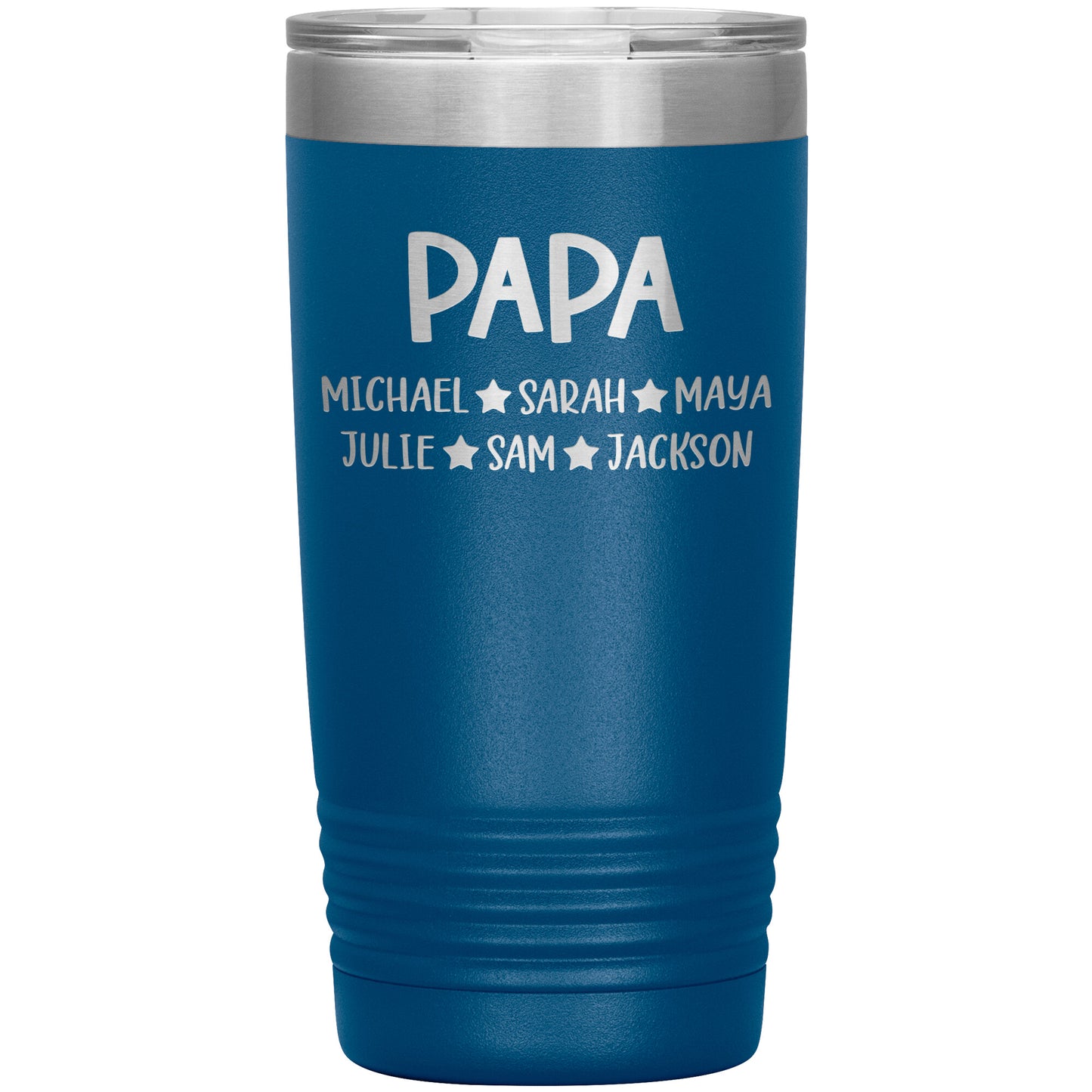 Papa Grandkids Tumbler