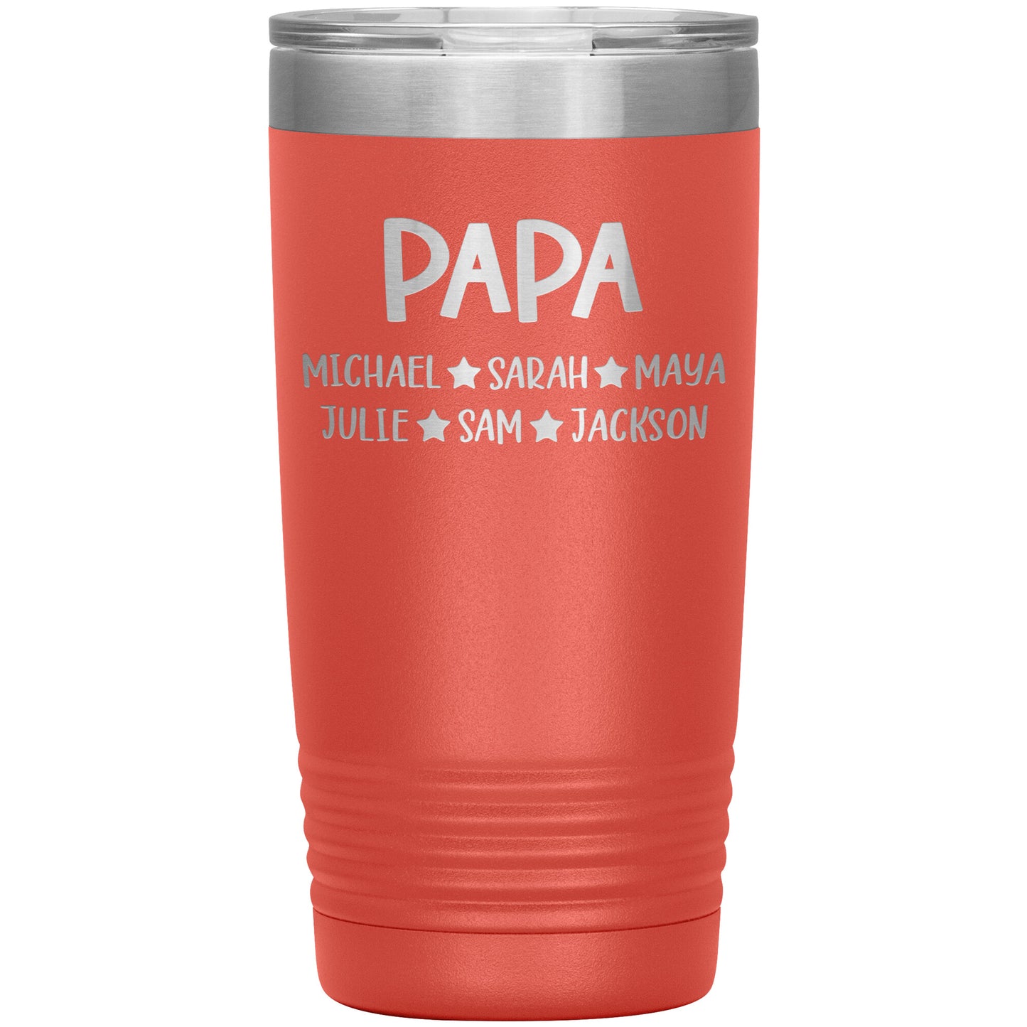 Papa Grandkids Tumbler