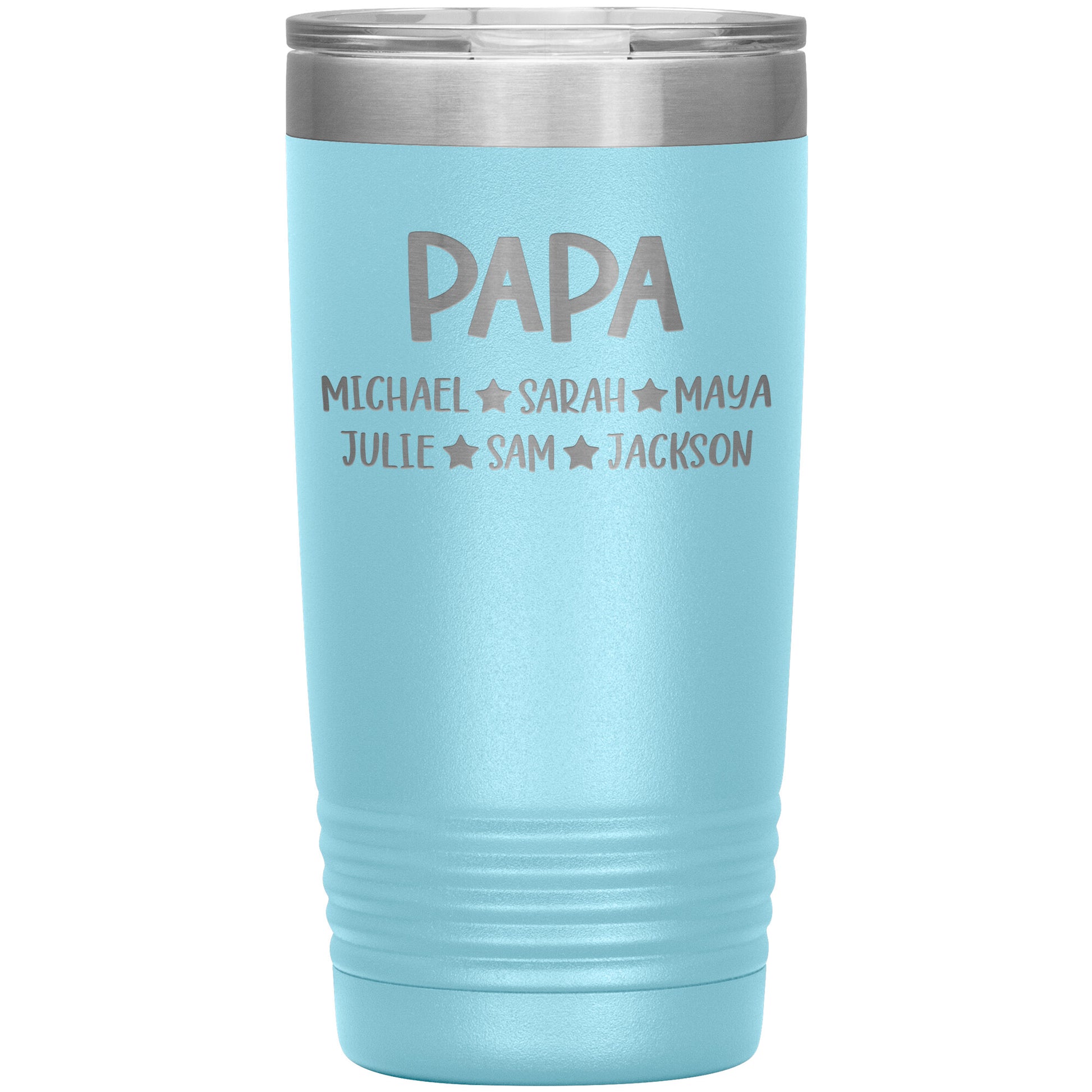 Papa Grandkids Tumbler