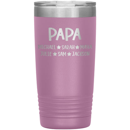 Papa Grandkids Tumbler