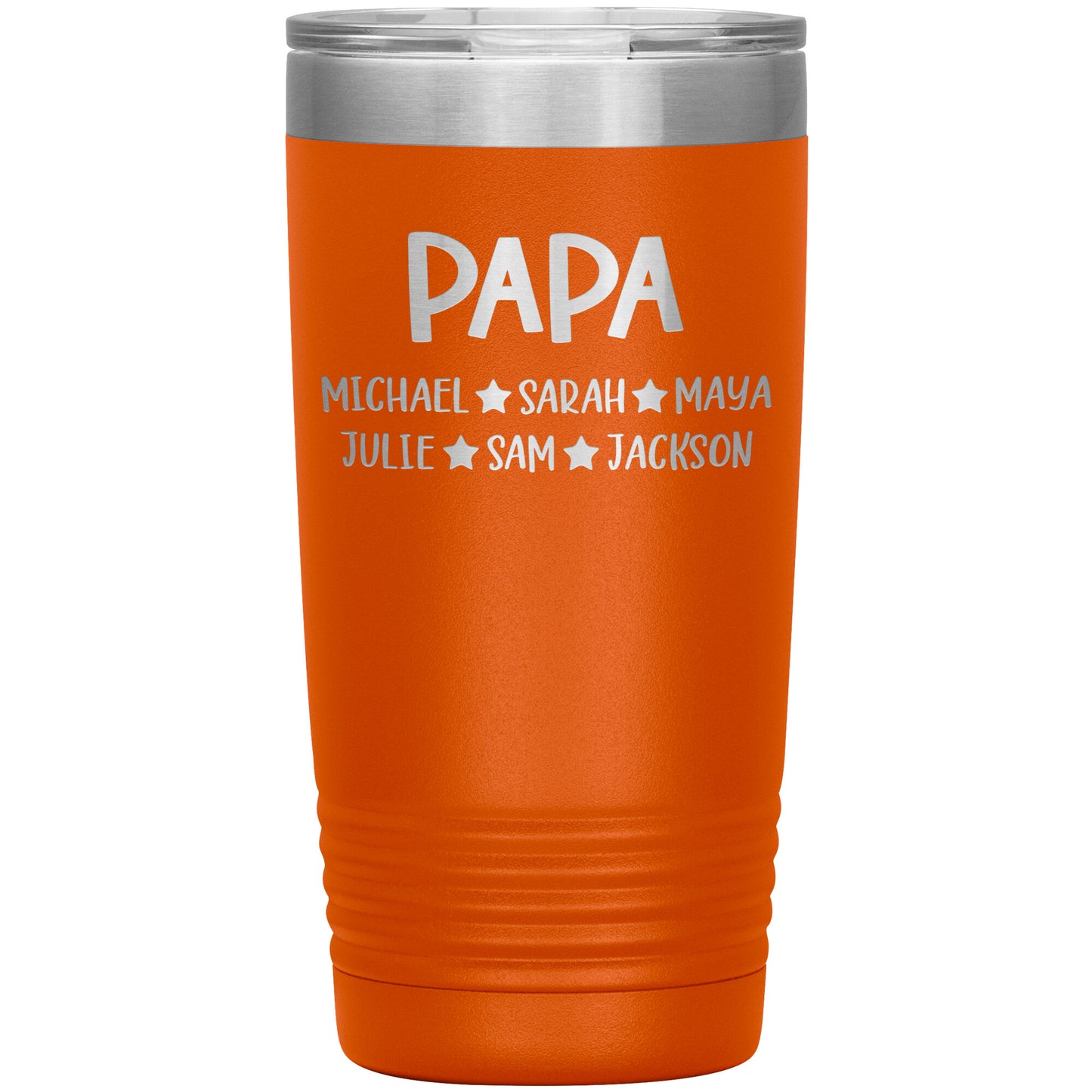 Papa Grandkids Tumbler