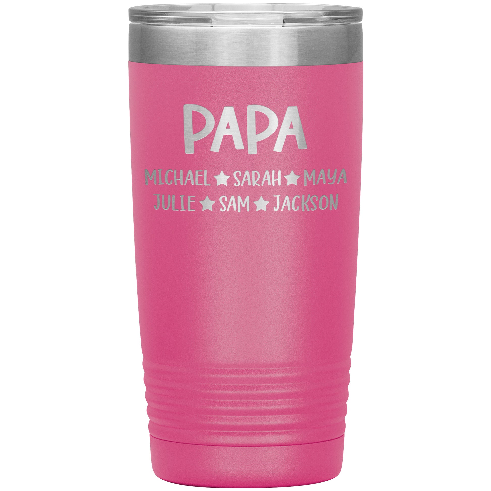 Papa Grandkids Tumbler