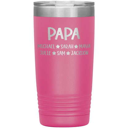 Papa Grandkids Tumbler