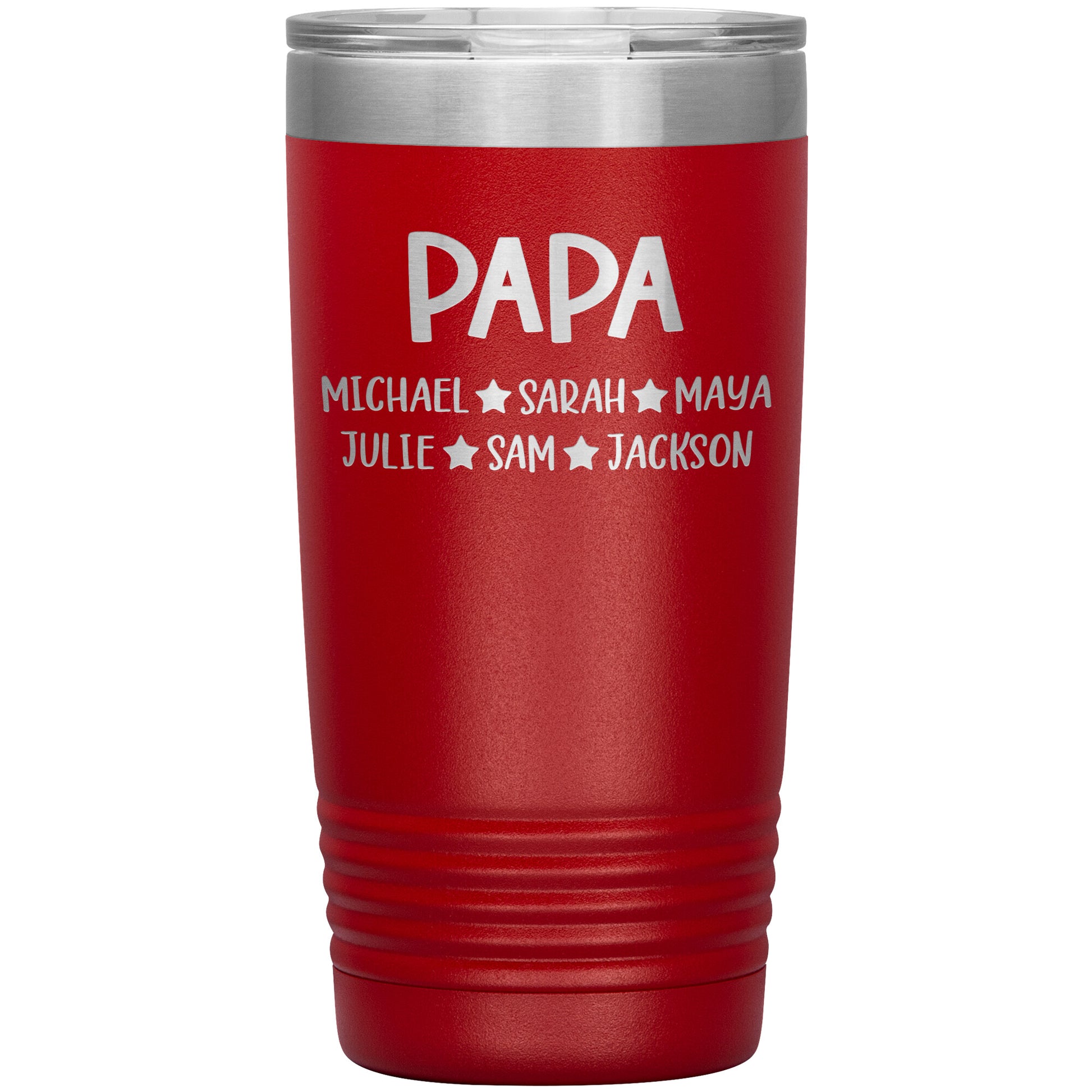 Papa Grandkids Tumbler