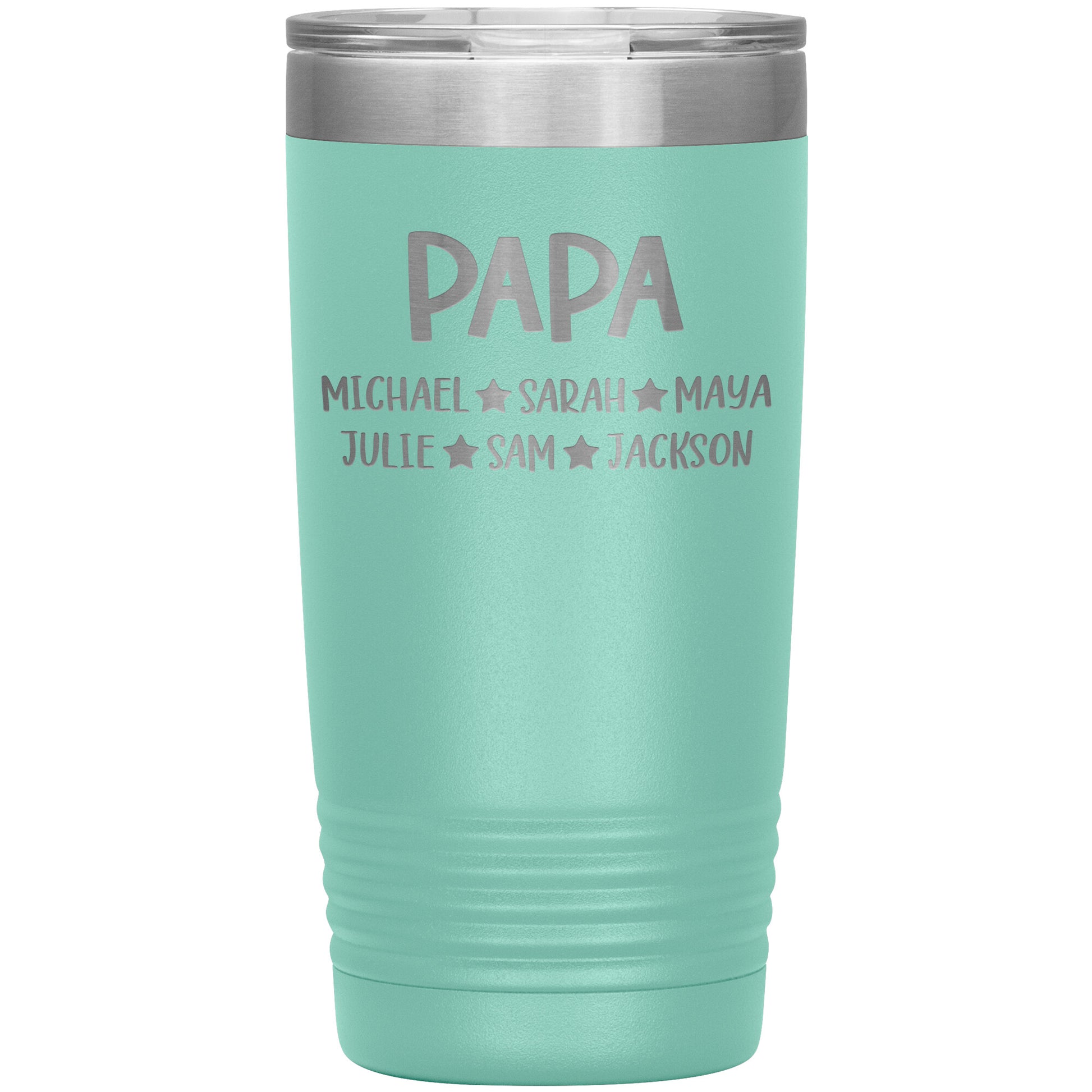 Papa Grandkids Tumbler