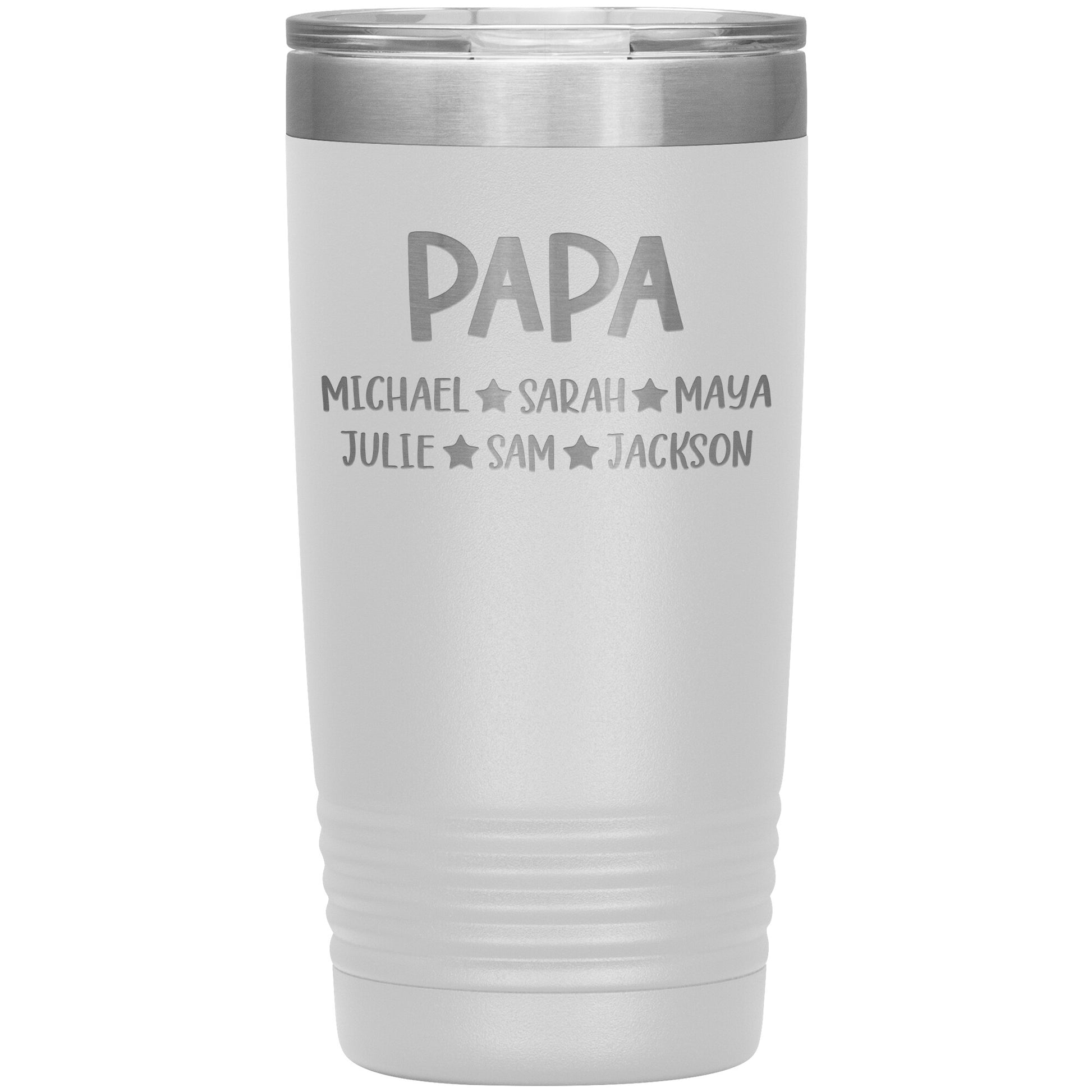 Papa Grandkids Tumbler