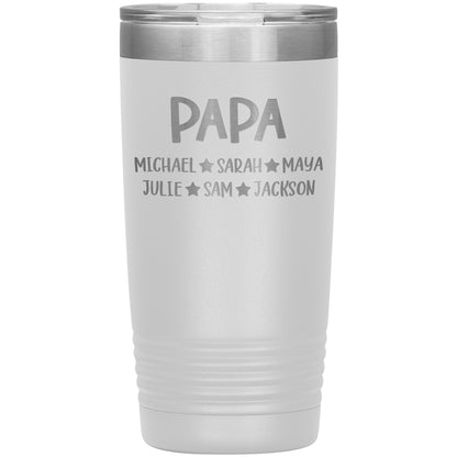 Papa Grandkids Tumbler