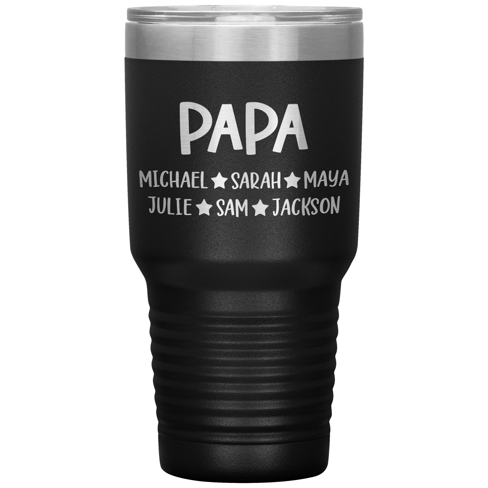 Papa Grandkids Tumbler