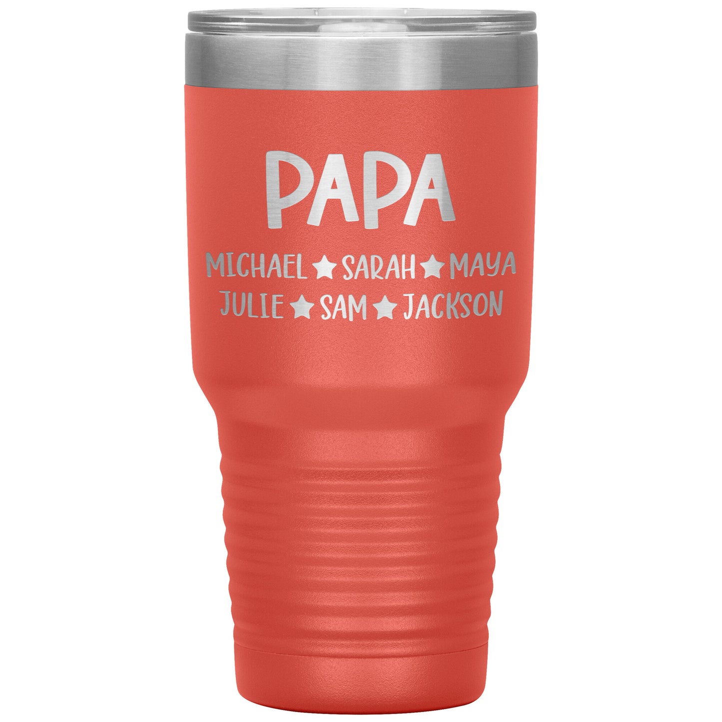 Papa Grandkids Tumbler