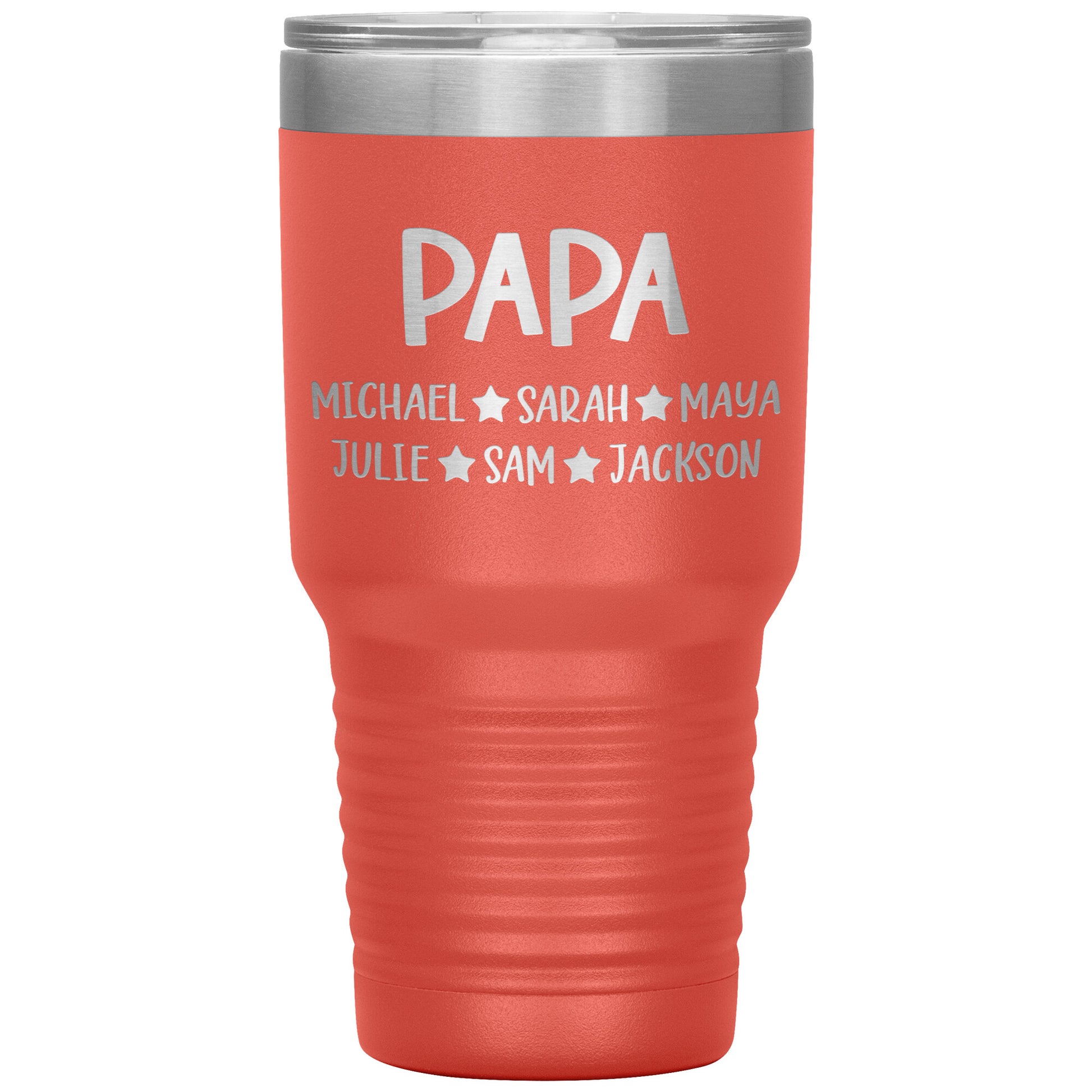 Papa Grandkids Tumbler