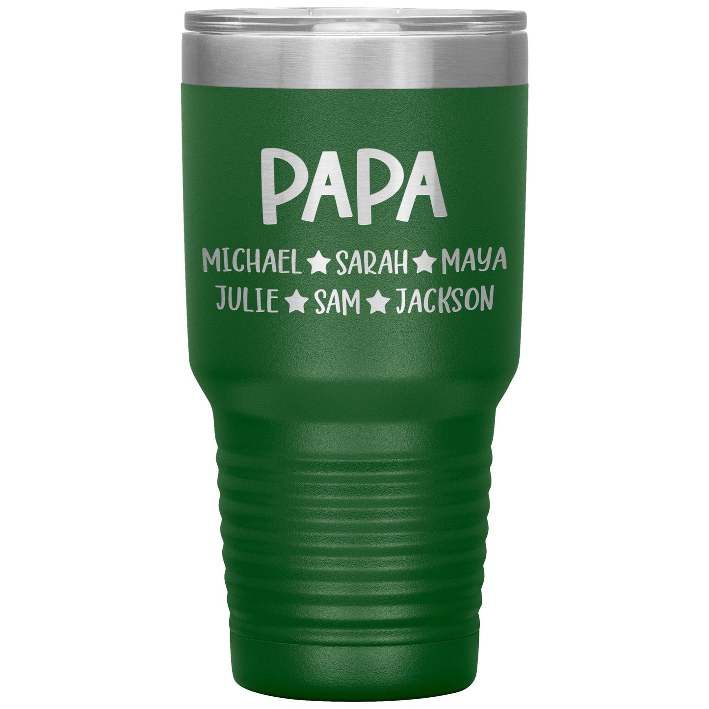 Papa Grandkids Tumbler