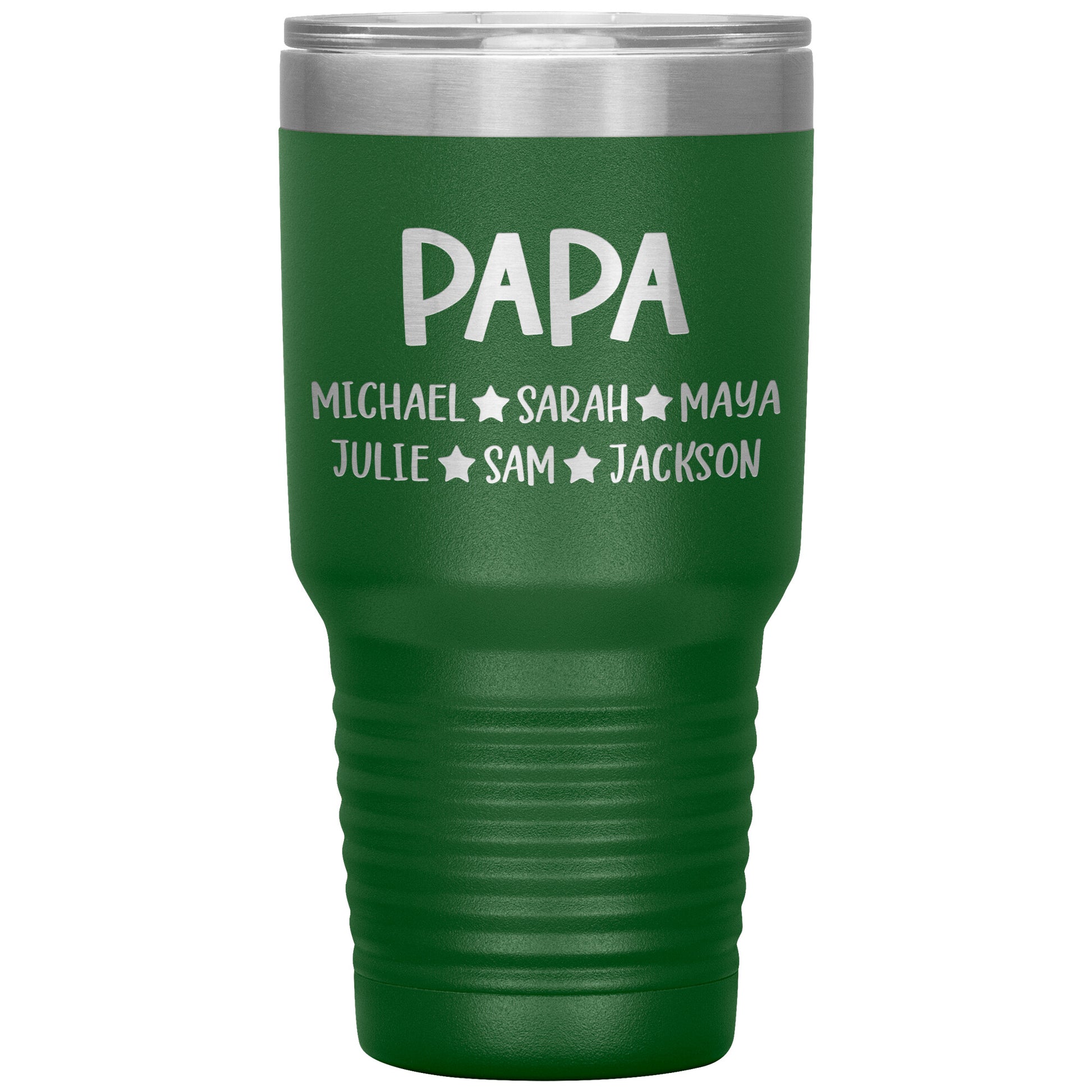 Papa Grandkids Tumbler