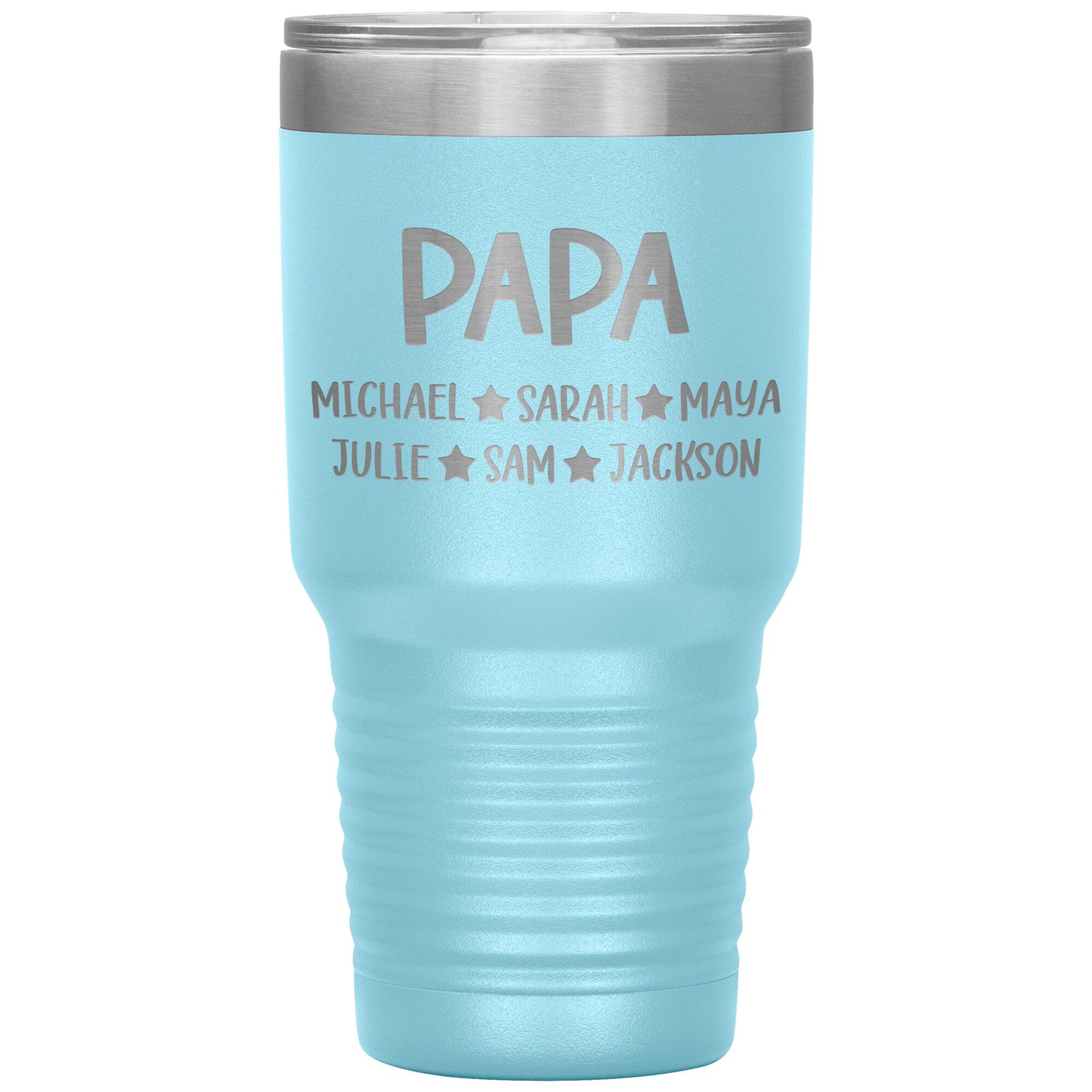 Papa Grandkids Tumbler