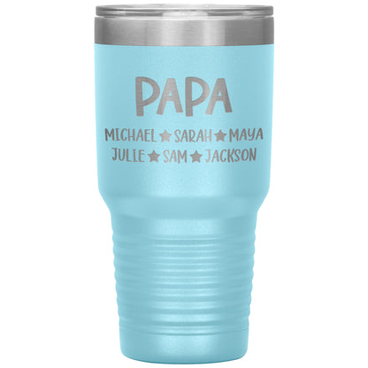 Papa Grandkids Tumbler