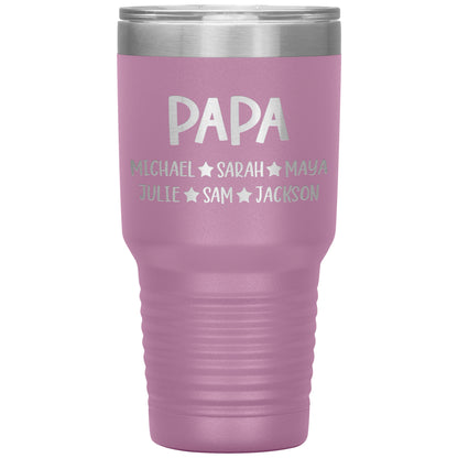 Papa Grandkids Tumbler