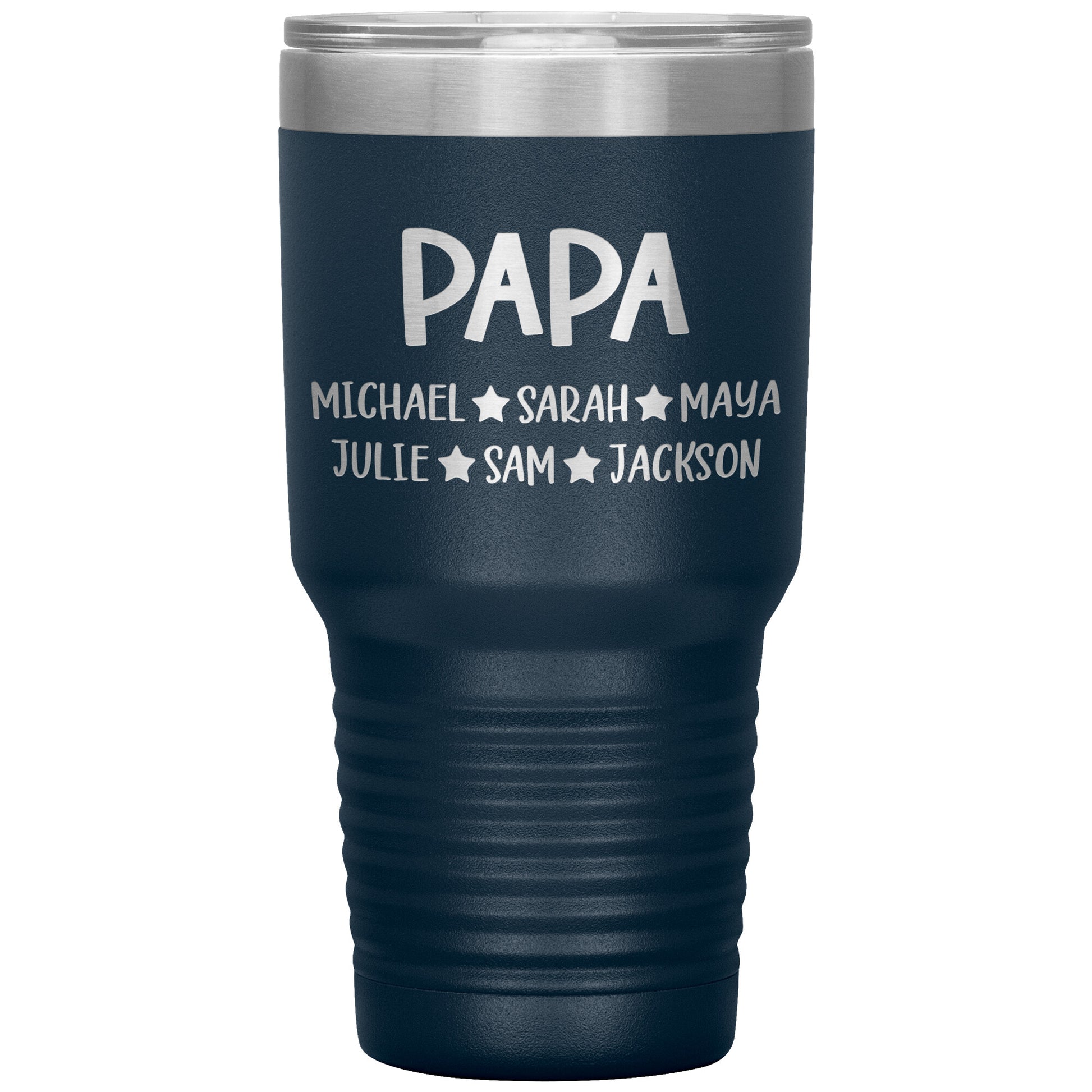 Papa Grandkids Tumbler