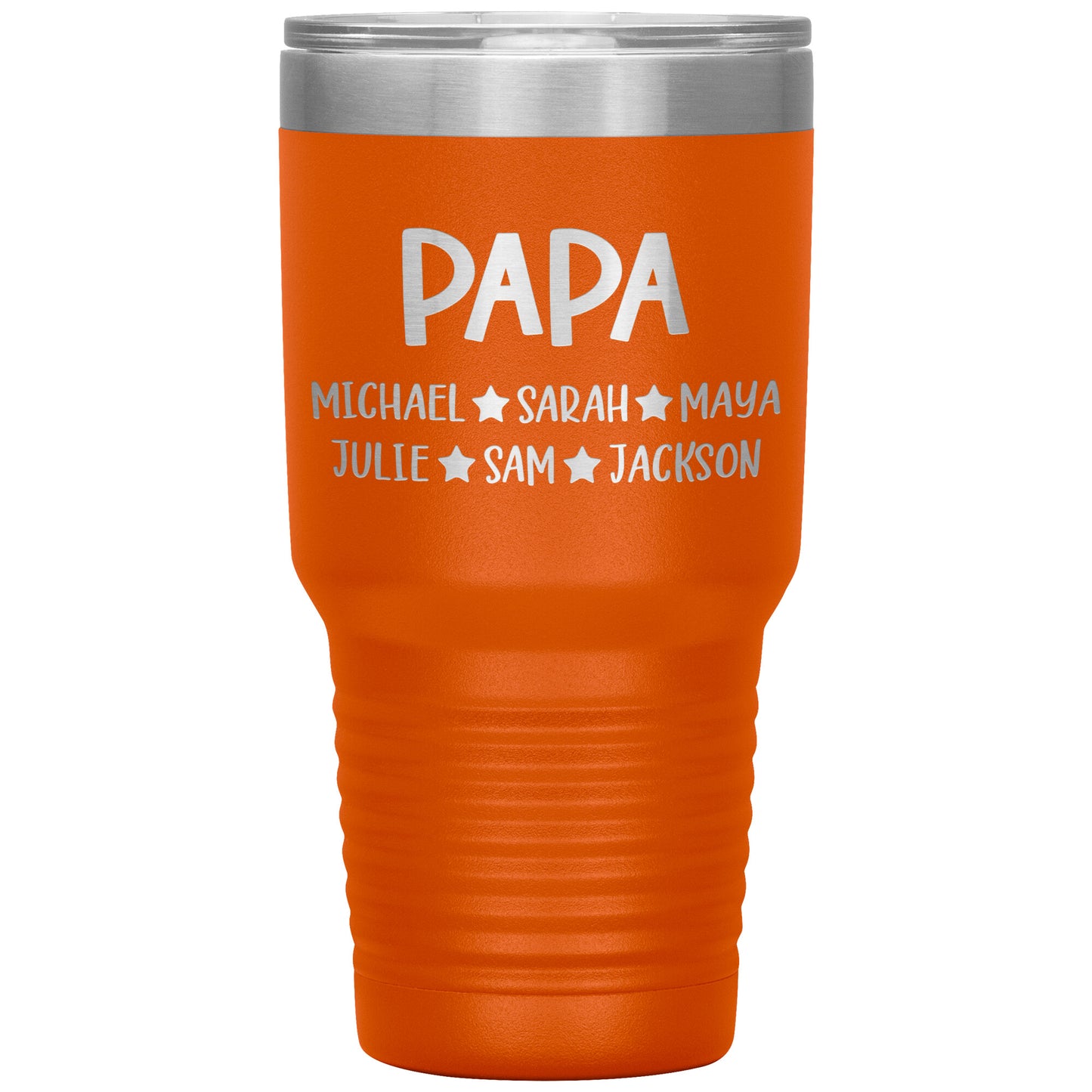 Papa Grandkids Tumbler