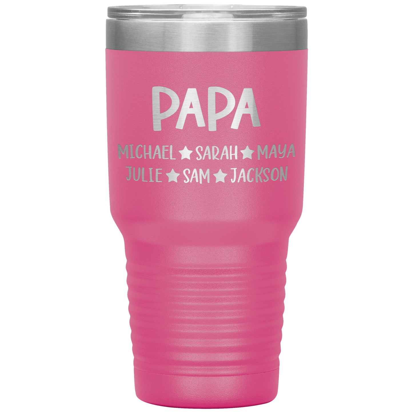 Papa Grandkids Tumbler