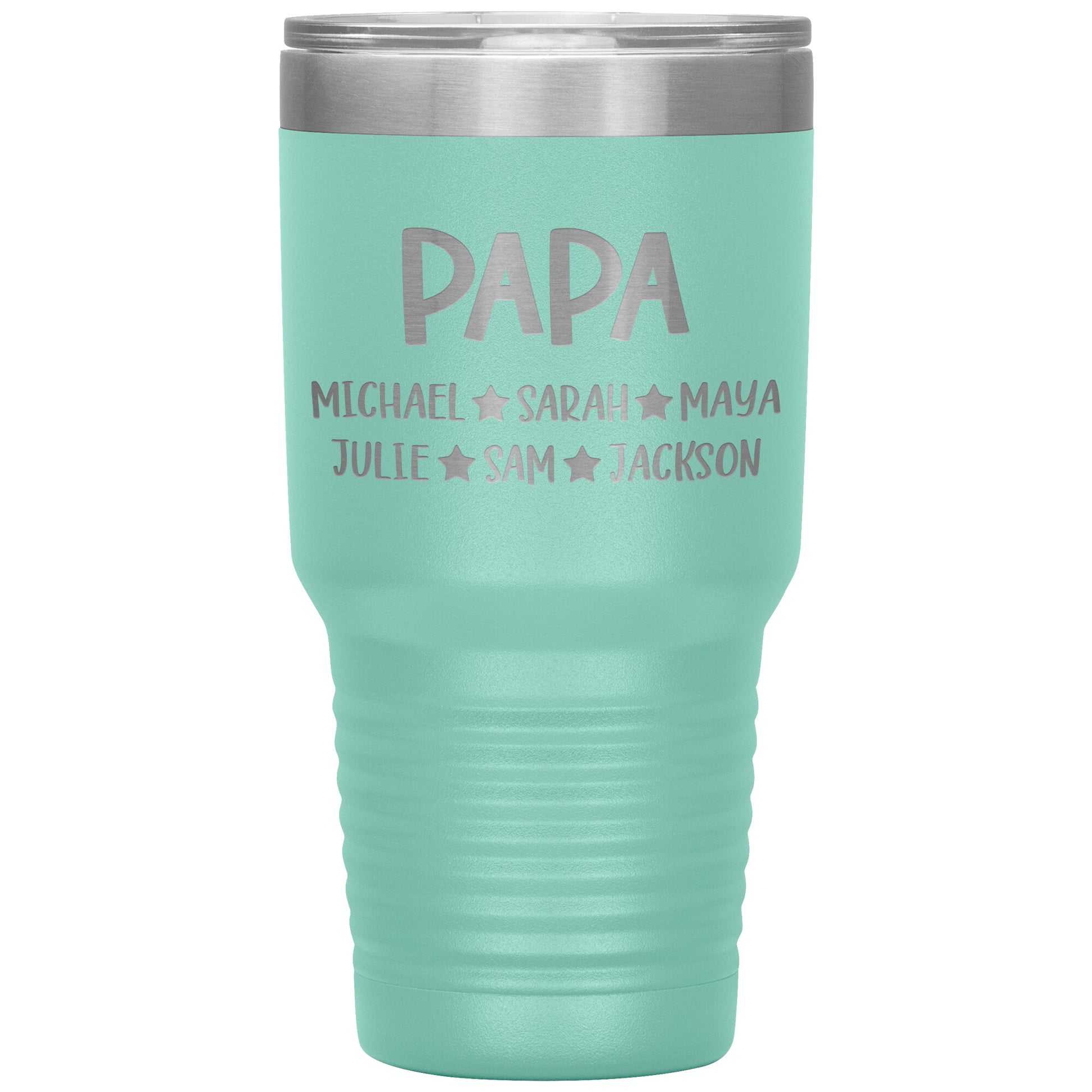 Papa Grandkids Tumbler