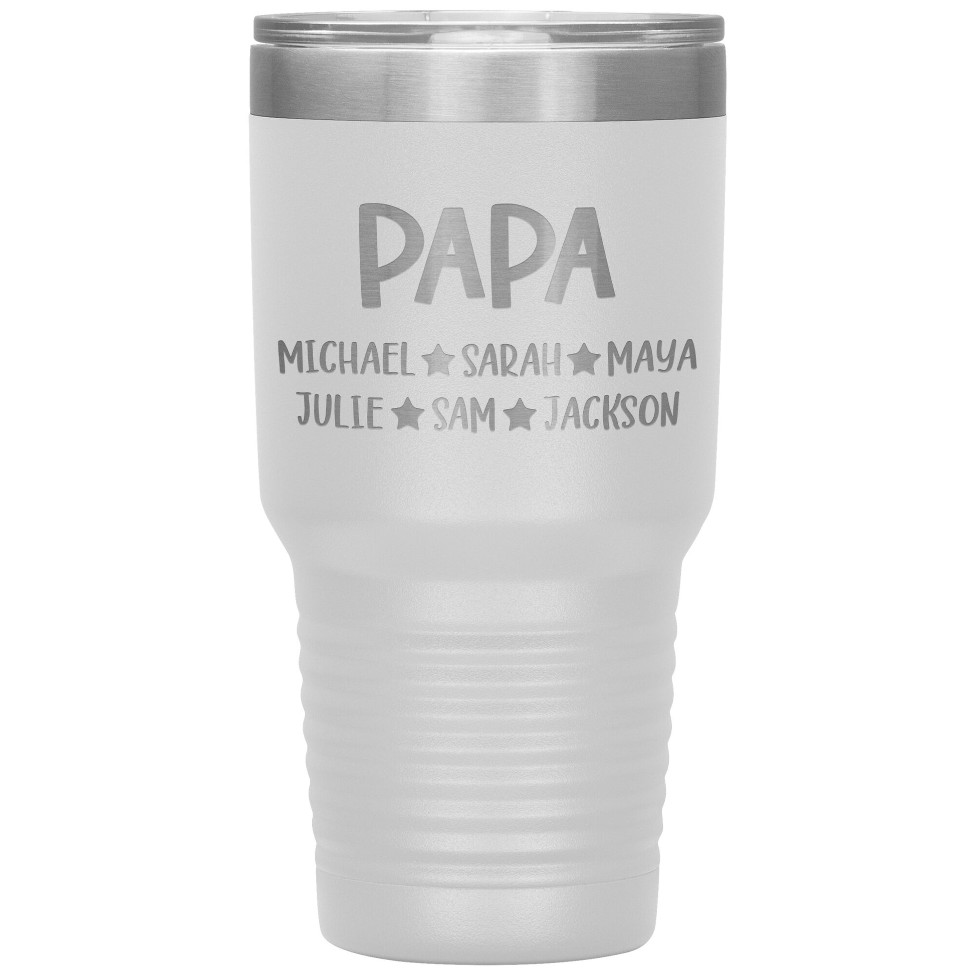 Papa Grandkids Tumbler