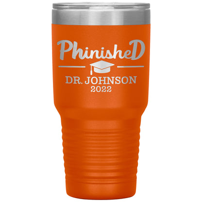 Phinised PhD Graduation Tumbler