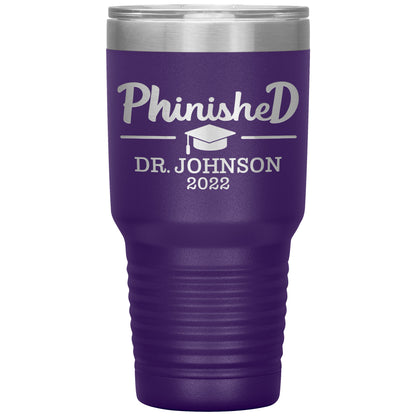 Phinised PhD Graduation Tumbler