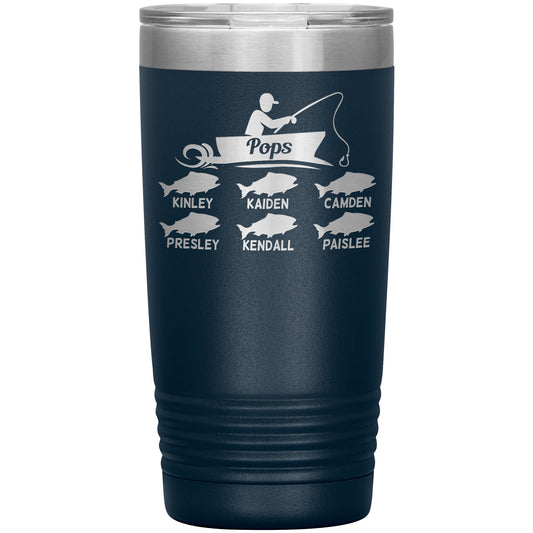 Pops Fishing Personalize Tumbler