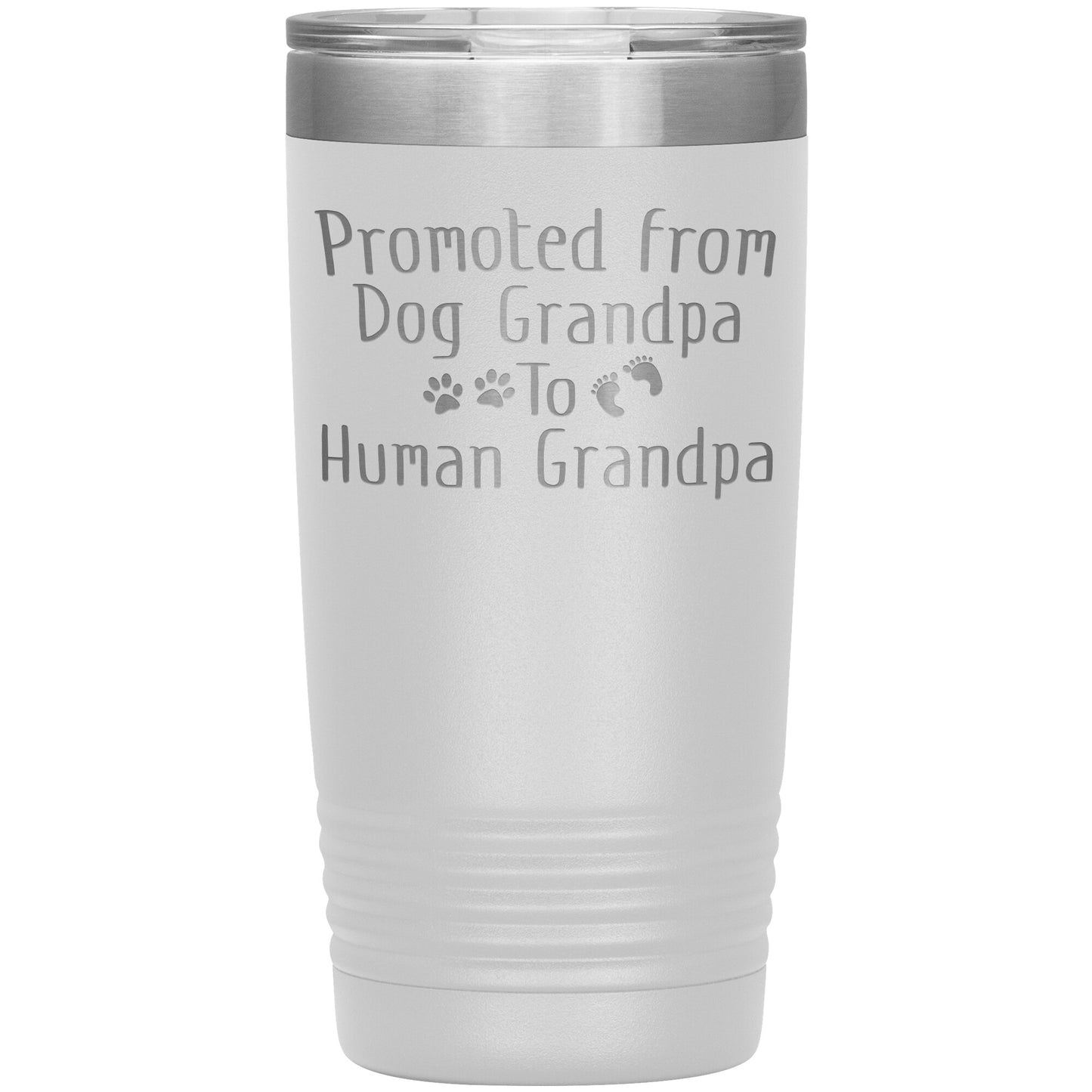 Promoted from Dog Grandpa to Human Grandpa Tumbler