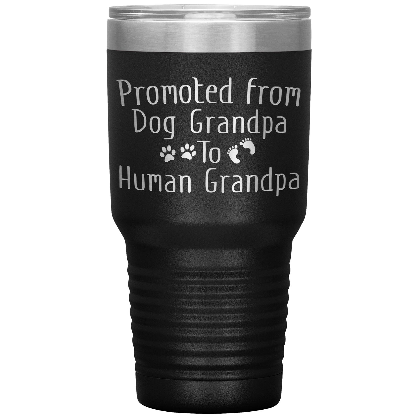 Promoted from Dog Grandpa to Human Grandpa Tumbler