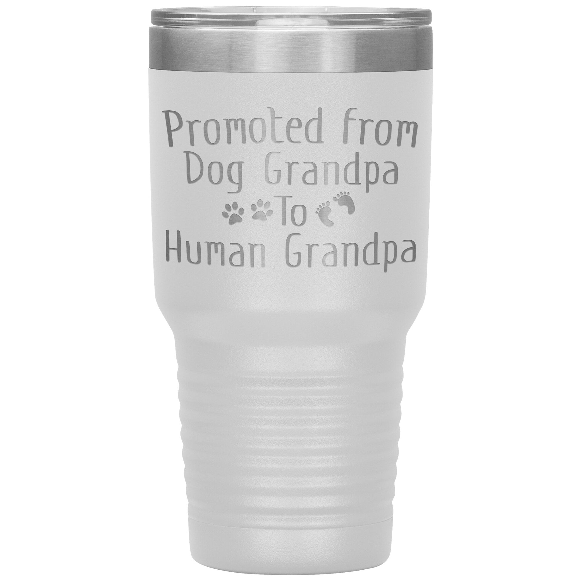 Promoted from Dog Grandpa to Human Grandpa Tumbler